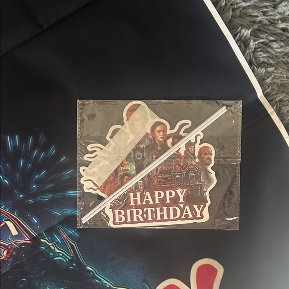 Stranger Things Happy Birthday Banner - Picture 3 of 3